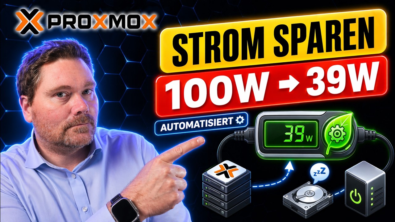 Proxmox Energie sparen: Von 100W auf 39W im Home Lab (Anleitung)